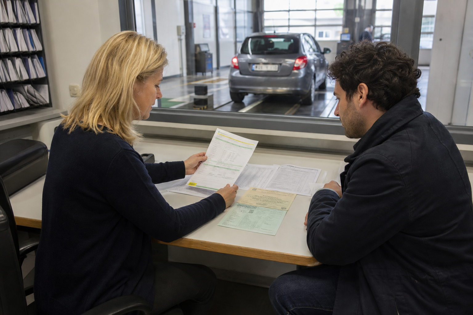 Administrative Überprüfung des Car-Pass, technische Inspektionsaufzeichnungen und belgische Zulassungspapiere