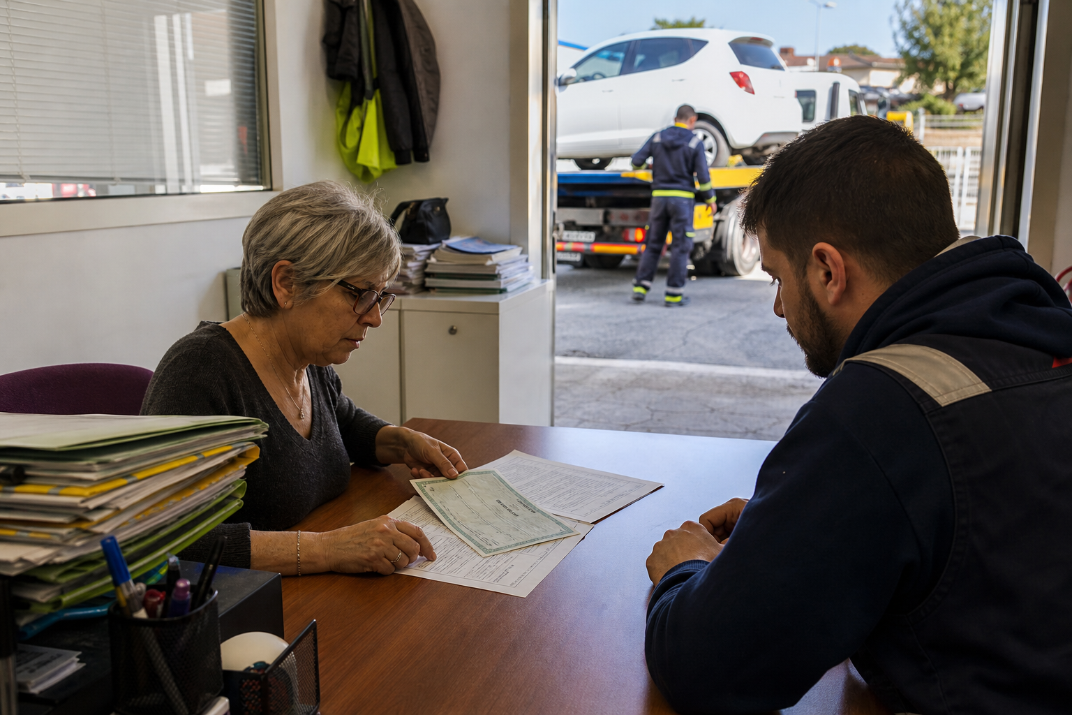PRA und radiazione Dokumente verglichen mit einer technischen Inspektion eines Autos aus Italien