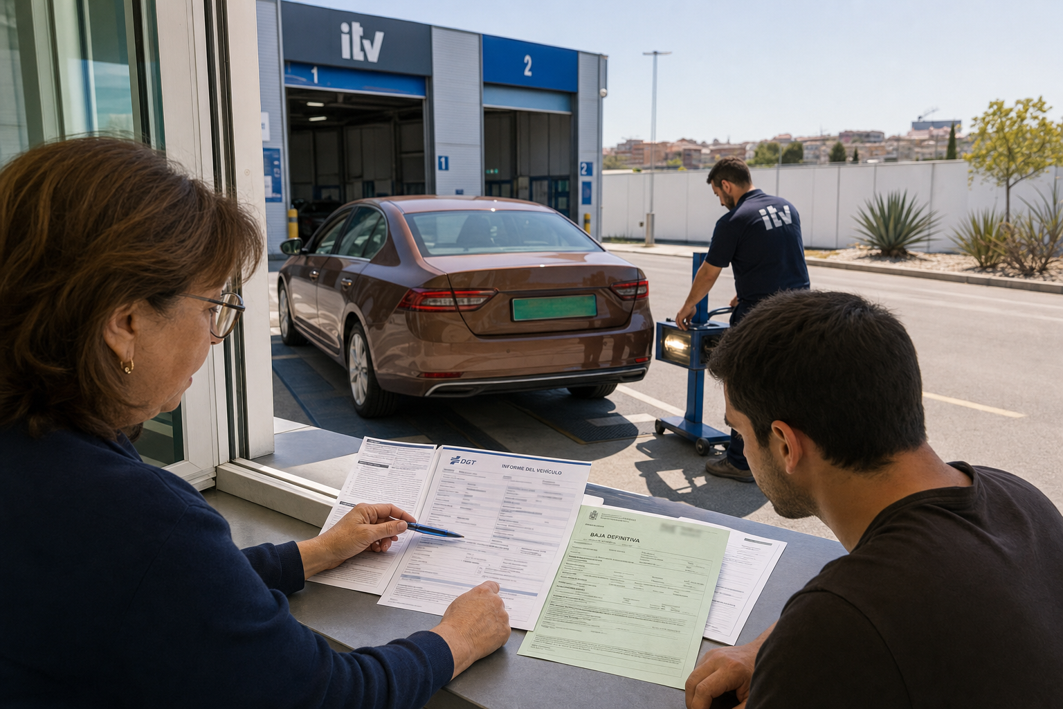 DGT-Bericht, technische Inspektion und grüne Kennzeichen vor dem Export eines Autos aus Spanien